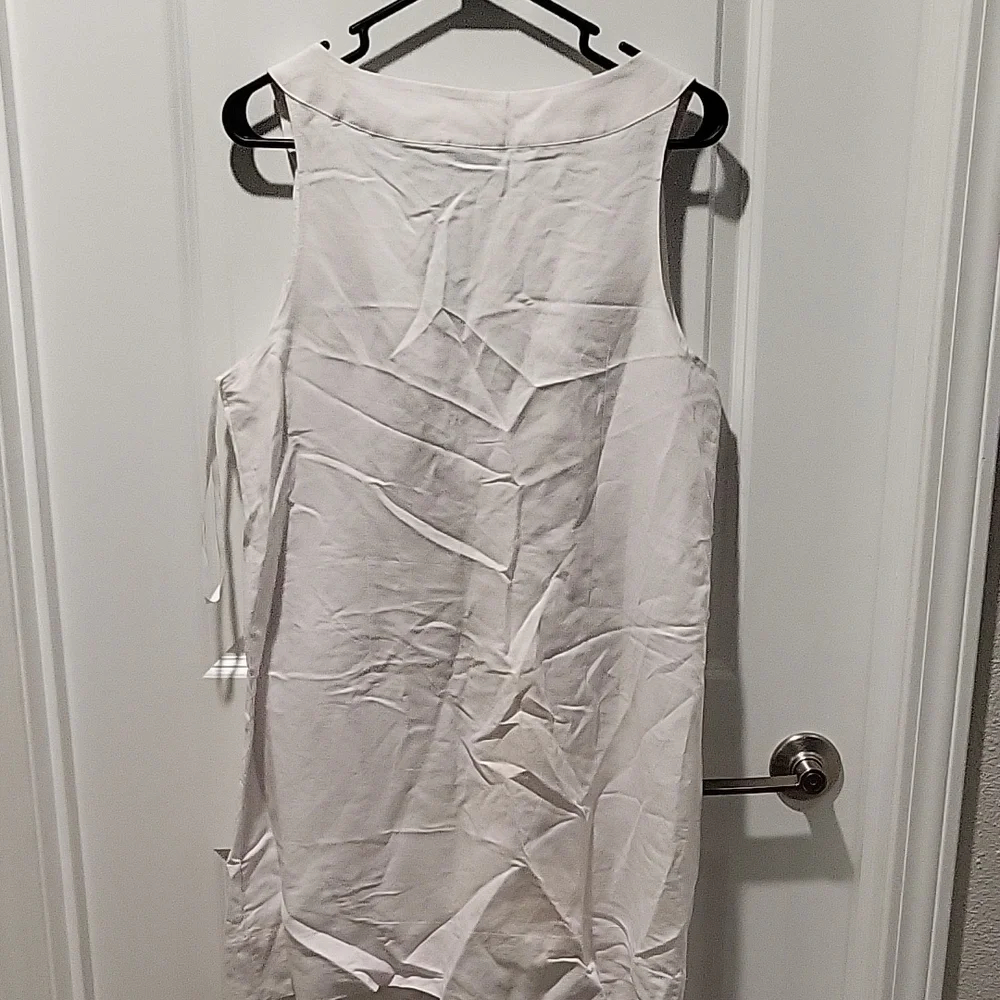 New York & Company Ivory Embellished Linen Dress - Picture 4 of 4